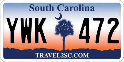 SC license plate YWK472