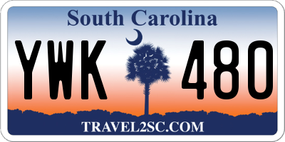 SC license plate YWK480