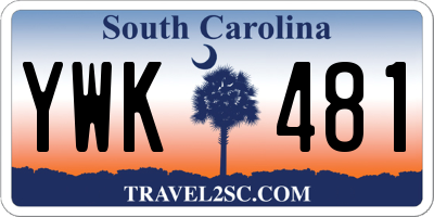 SC license plate YWK481