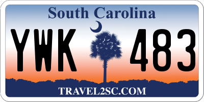SC license plate YWK483