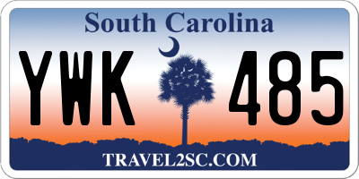 SC license plate YWK485