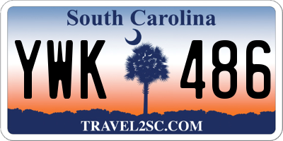 SC license plate YWK486