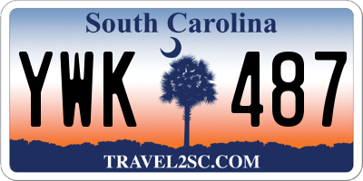 SC license plate YWK487