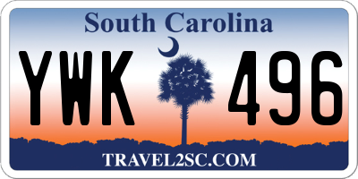 SC license plate YWK496