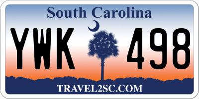 SC license plate YWK498