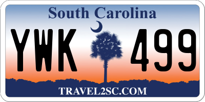 SC license plate YWK499