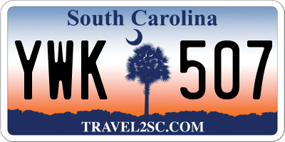 SC license plate YWK507