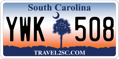 SC license plate YWK508