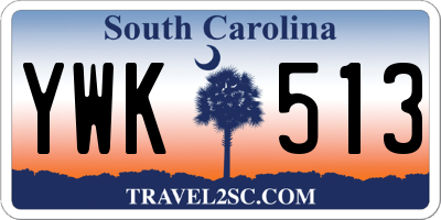 SC license plate YWK513