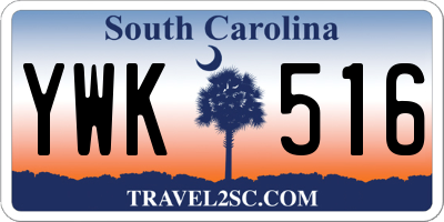 SC license plate YWK516