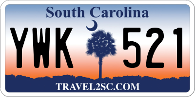 SC license plate YWK521