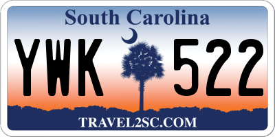SC license plate YWK522