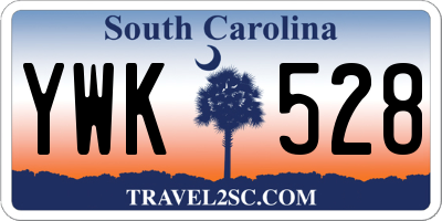 SC license plate YWK528