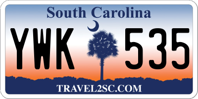 SC license plate YWK535