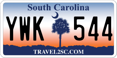 SC license plate YWK544