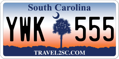 SC license plate YWK555