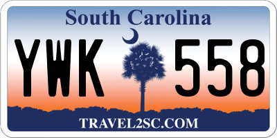 SC license plate YWK558