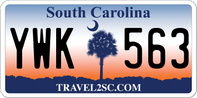 SC license plate YWK563