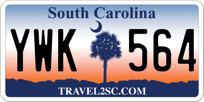 SC license plate YWK564