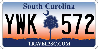 SC license plate YWK572
