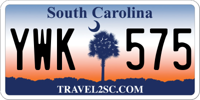 SC license plate YWK575