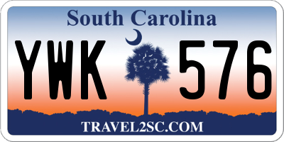 SC license plate YWK576