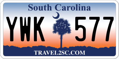 SC license plate YWK577