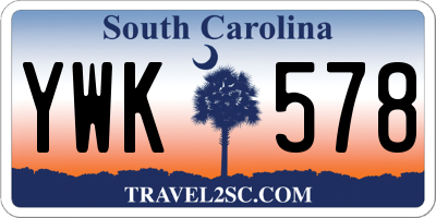SC license plate YWK578