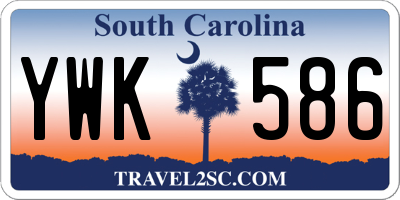 SC license plate YWK586
