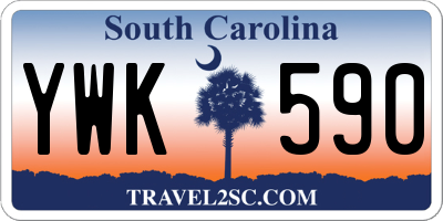 SC license plate YWK590