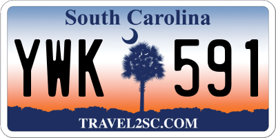 SC license plate YWK591