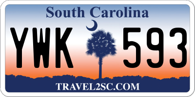 SC license plate YWK593