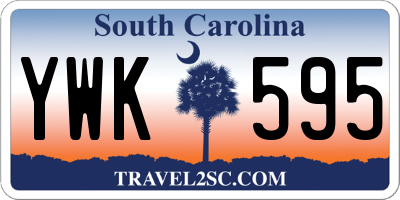 SC license plate YWK595