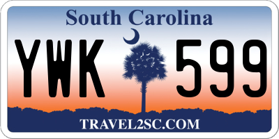 SC license plate YWK599