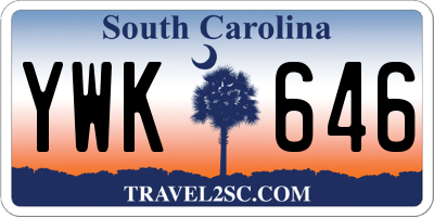 SC license plate YWK646