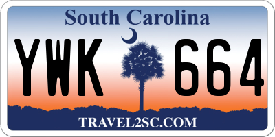 SC license plate YWK664