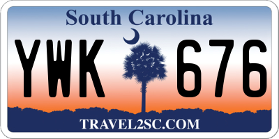 SC license plate YWK676
