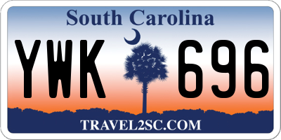 SC license plate YWK696