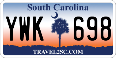SC license plate YWK698