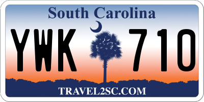 SC license plate YWK710