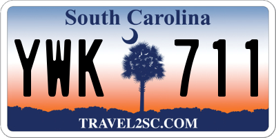 SC license plate YWK711