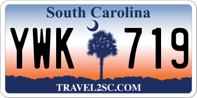 SC license plate YWK719