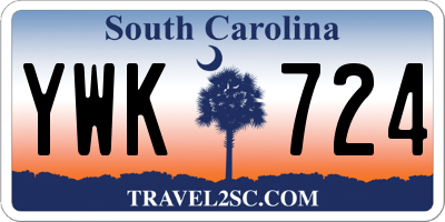 SC license plate YWK724