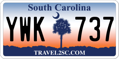 SC license plate YWK737