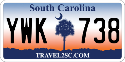 SC license plate YWK738