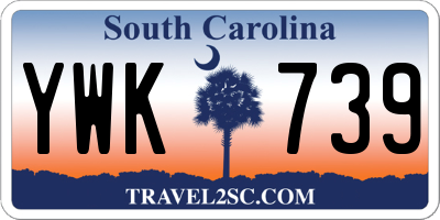 SC license plate YWK739
