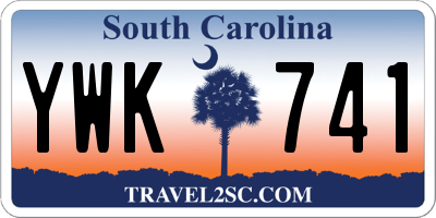 SC license plate YWK741