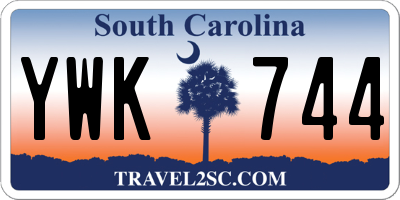 SC license plate YWK744