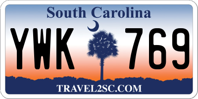 SC license plate YWK769
