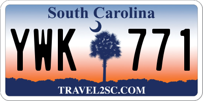SC license plate YWK771